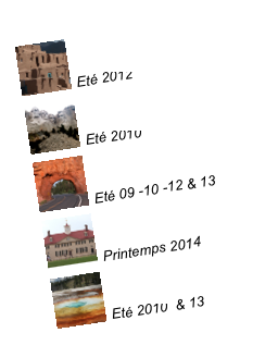 
Nouveau Mexique
Eté 2012

South Dakota
Eté 2010

L’Utah
Eté 09 -10 -12 & 13

Virginie
Printemps 2014

Wyoming
Eté 2010 & 13